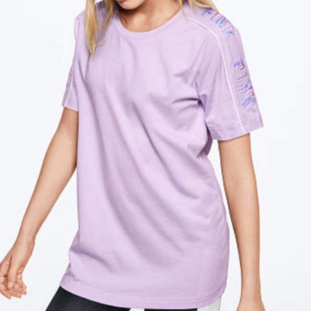NEW VS PINK Short Sleeve Campus Tee size XS